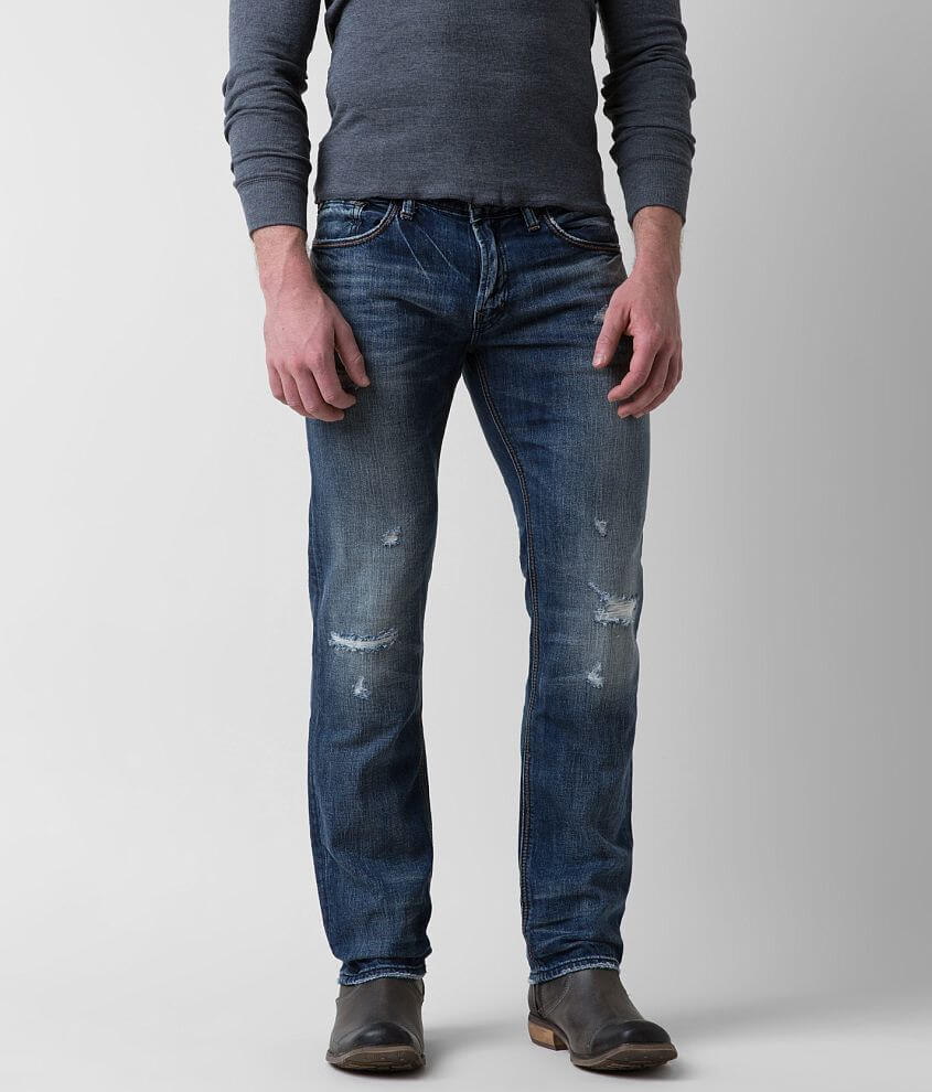 Silver Allan Slim Straight Jean front view