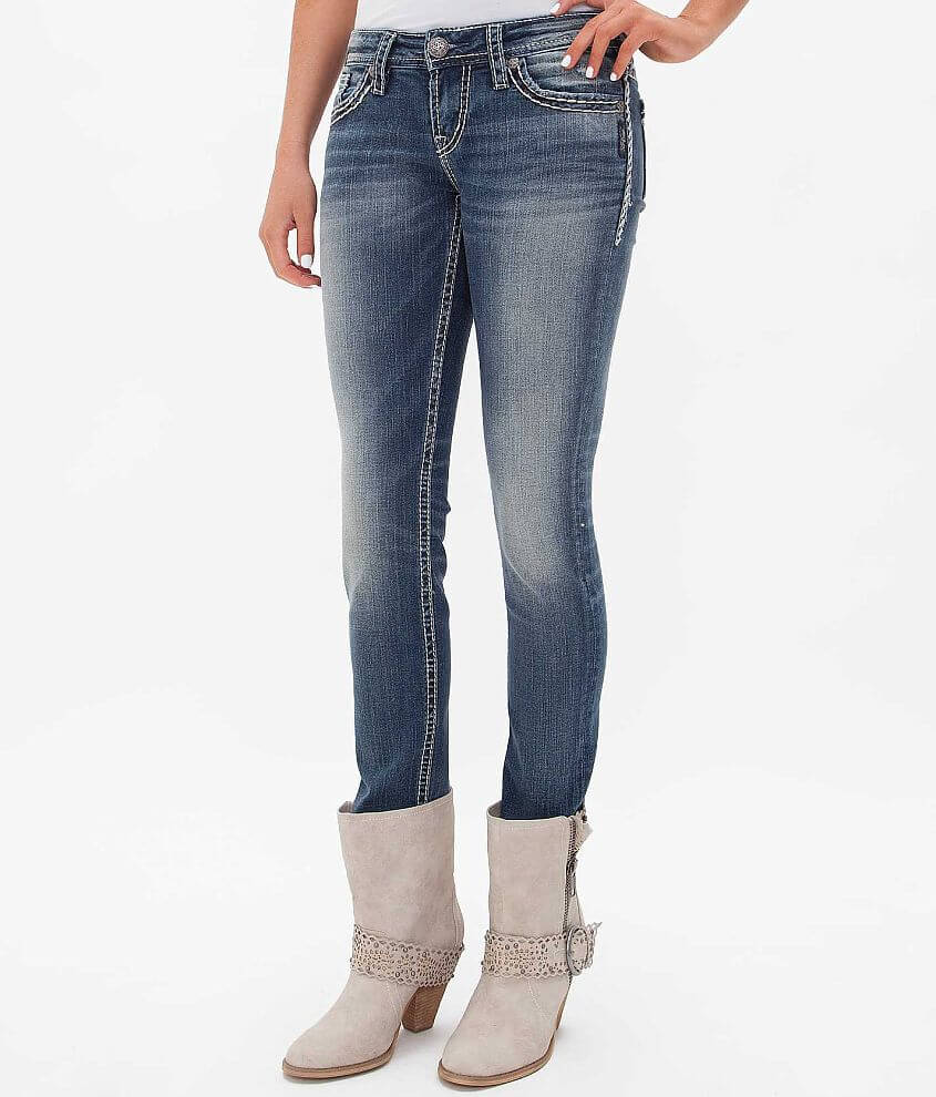 Silver Aiko Skinny Stretch Jean front view
