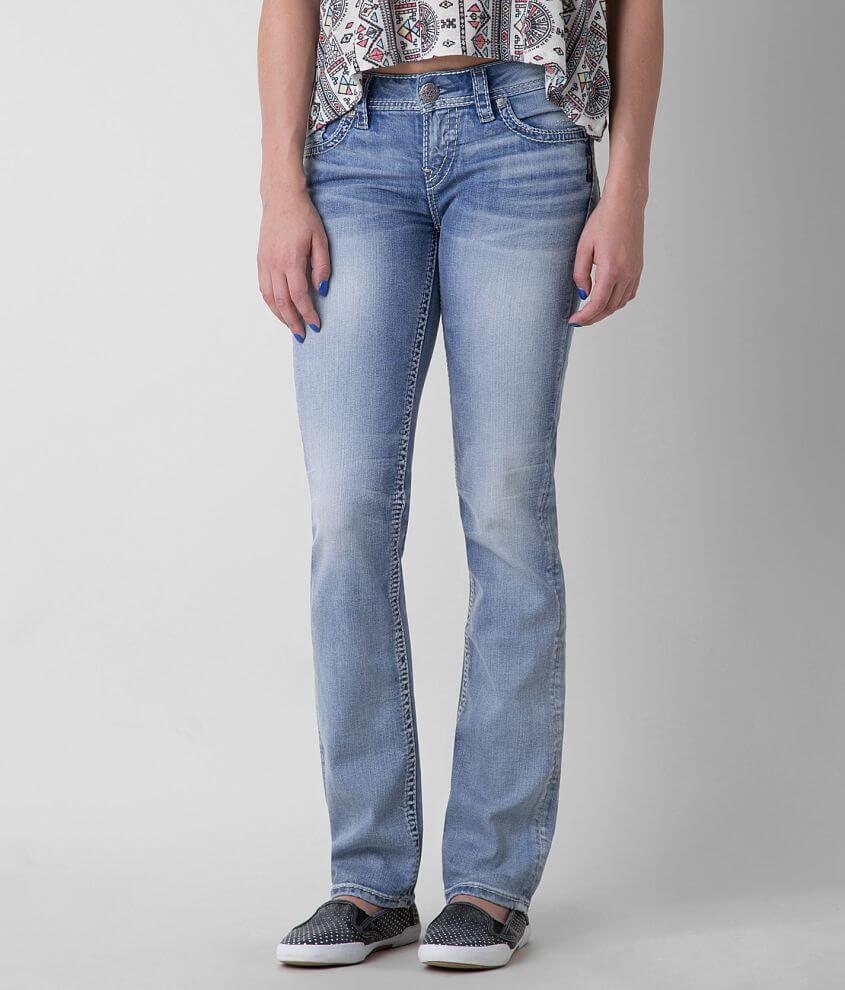 Silver Aiko Straight Stretch Jean front view