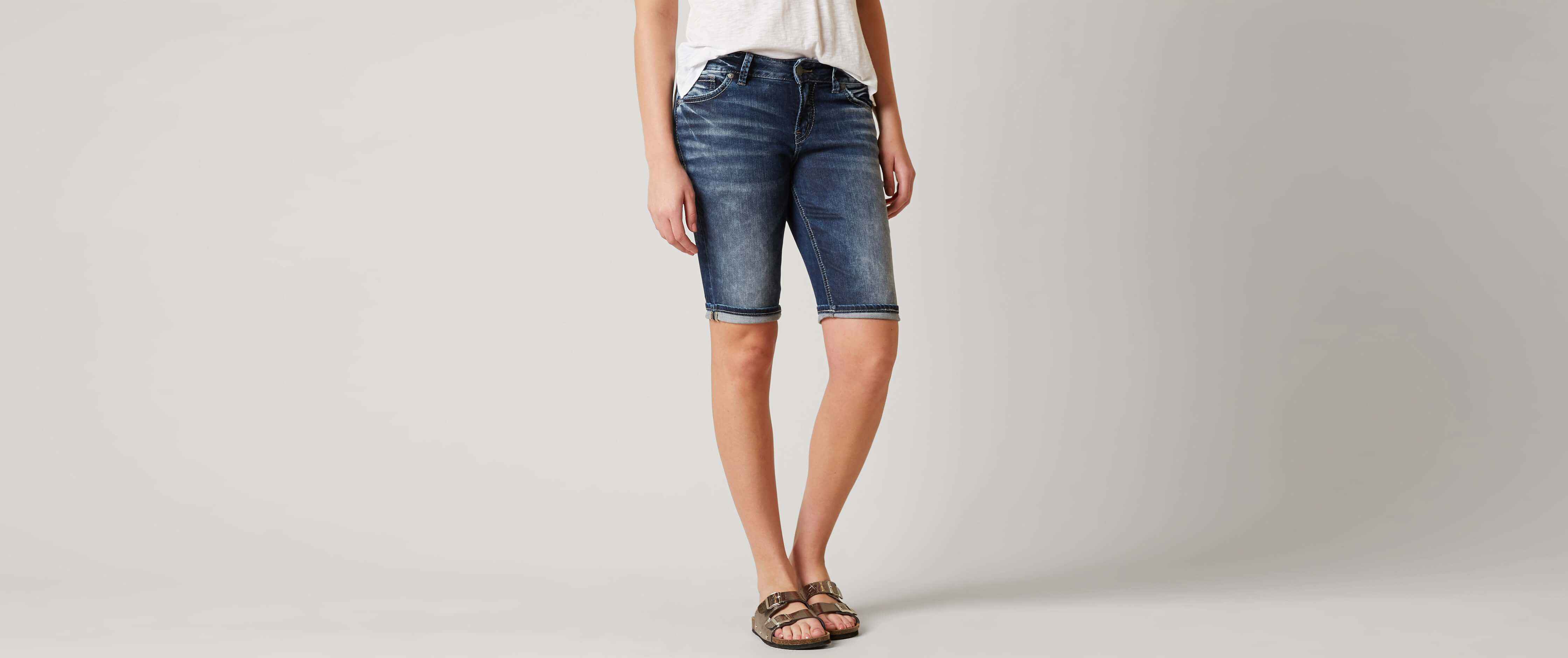 Ladies Shorts Silver Suki Shorts Buy Suki Mid Rise Shorts Plus