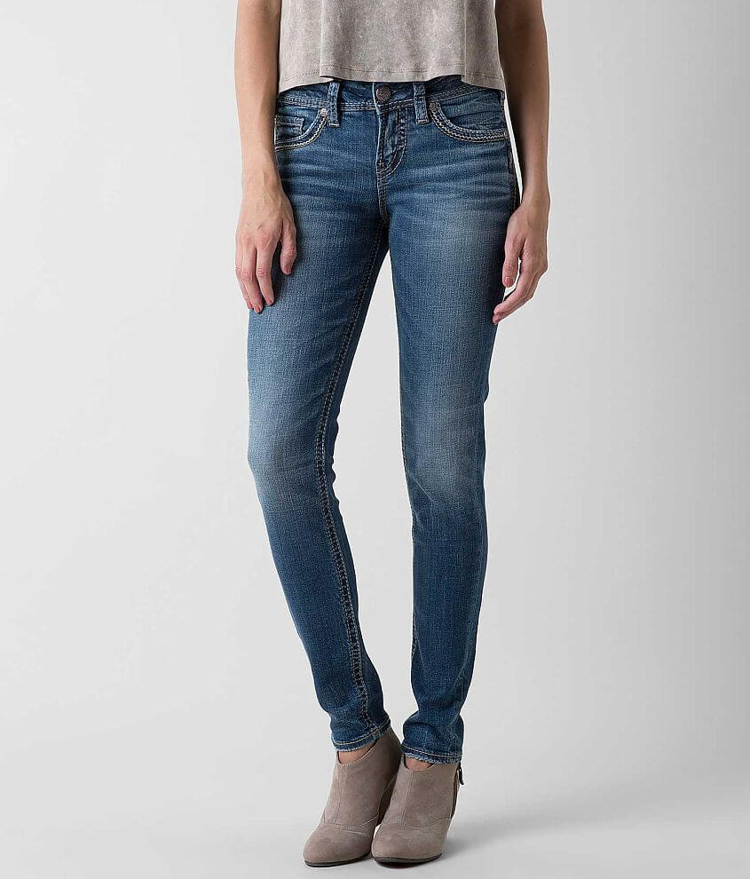 Silver Suki Mid-Rise Skinny Stretch Jean front view