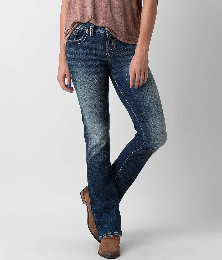Silver Suki Boot Stretch Jean front view