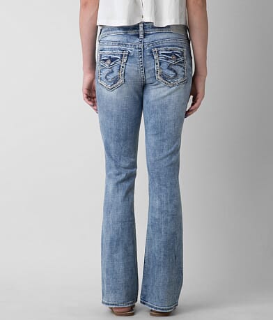 Silver Suki Boot Stretch Jean back view