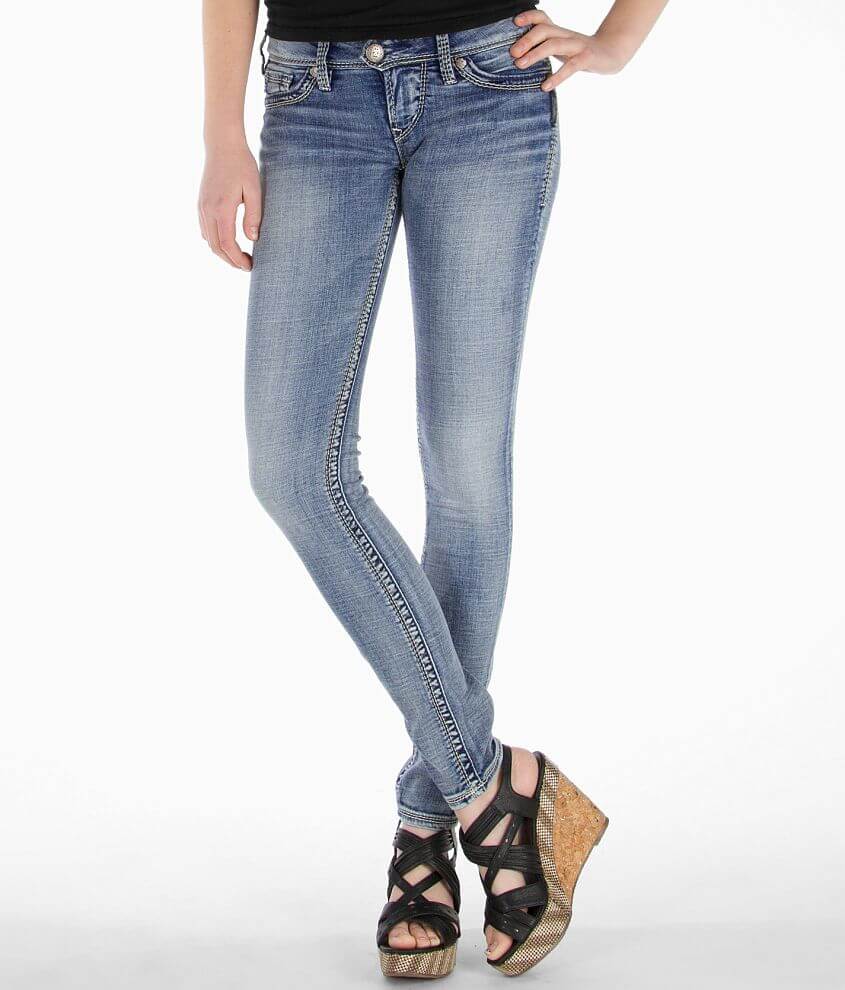 Silver Camden Rose Skinny Stretch Jean front view