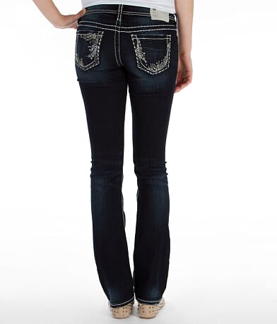 Silver Berkley Straight Stretch Jean BACK