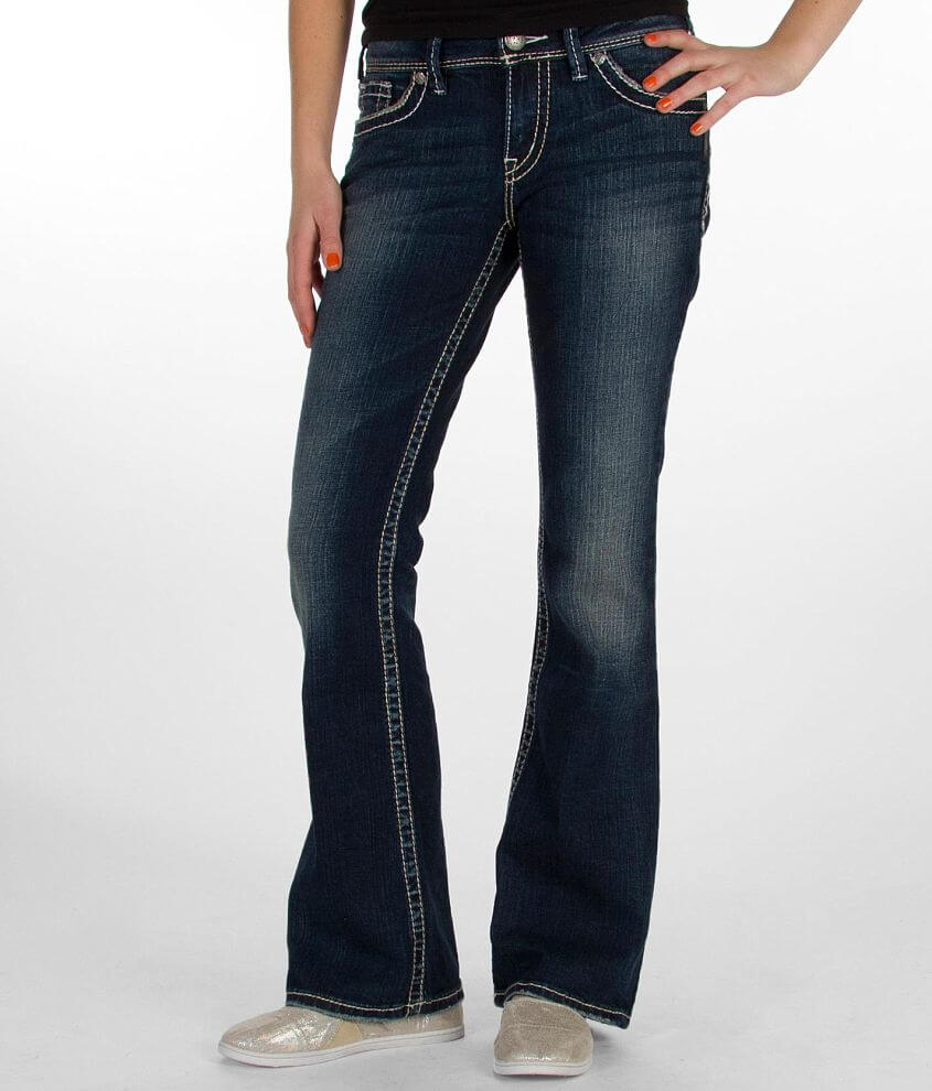 Silver Suki Boot Stretch Jean front view