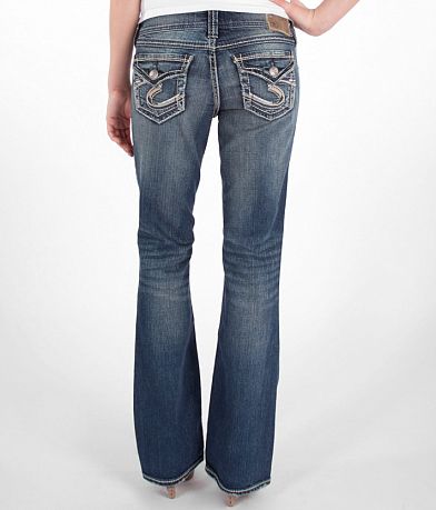 Silver Suki Surplus Boot Stretch Jean BACK