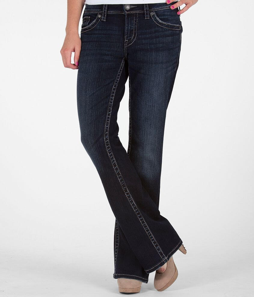 Silver Suki Boot Stretch Jean front view