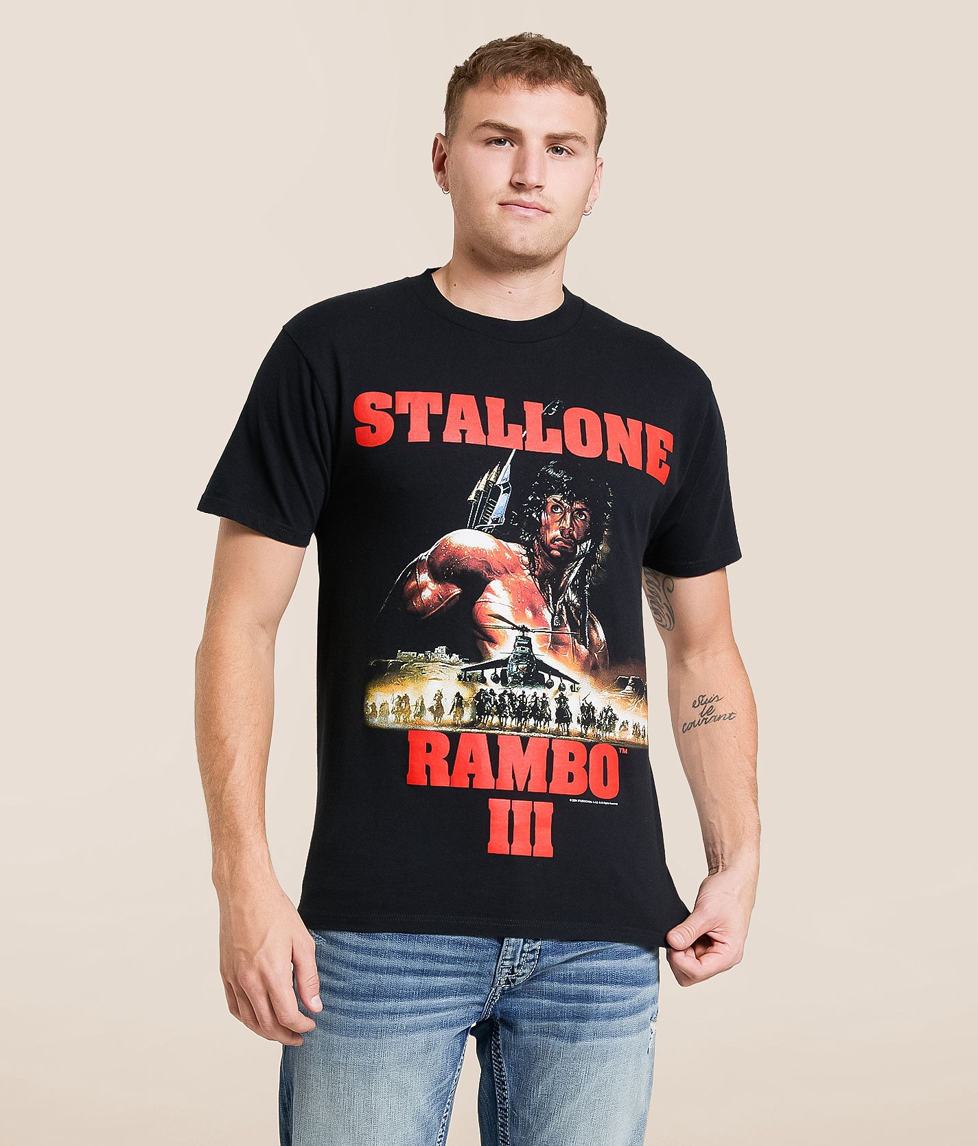 RAMBO III ランボー3 Tシャツ ブラック Lサイズ Screen Stars Rambo III T-Shirt - Men's Graphic T-Shirts in Black