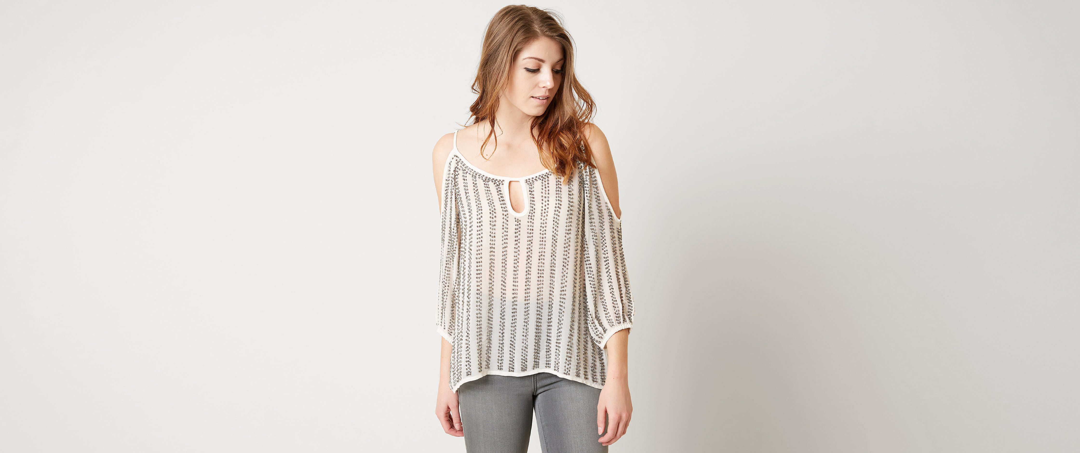 Image of BKE Boutique Beaded Top