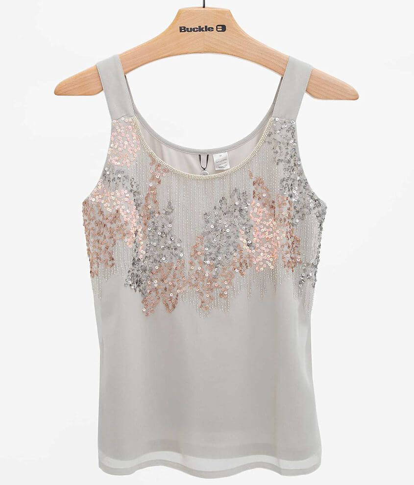 BKE Boutique Embellished Tank Top front view