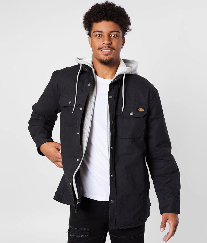 Dickies hooded shirt jacket best sale