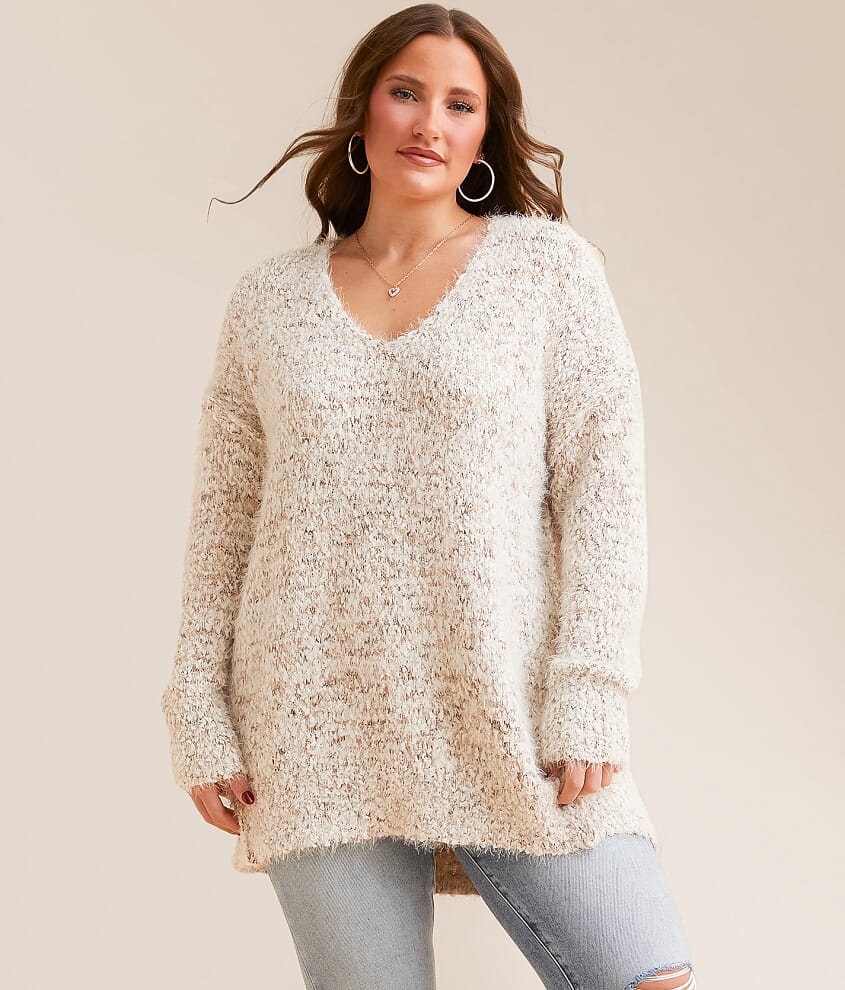 Eyelash Nubby Tunic Sweater