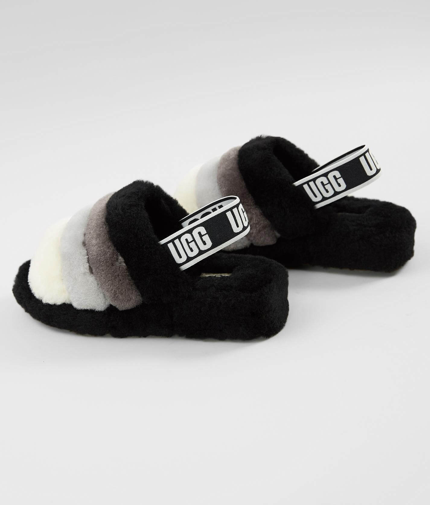 ugg fluff yeah black multi