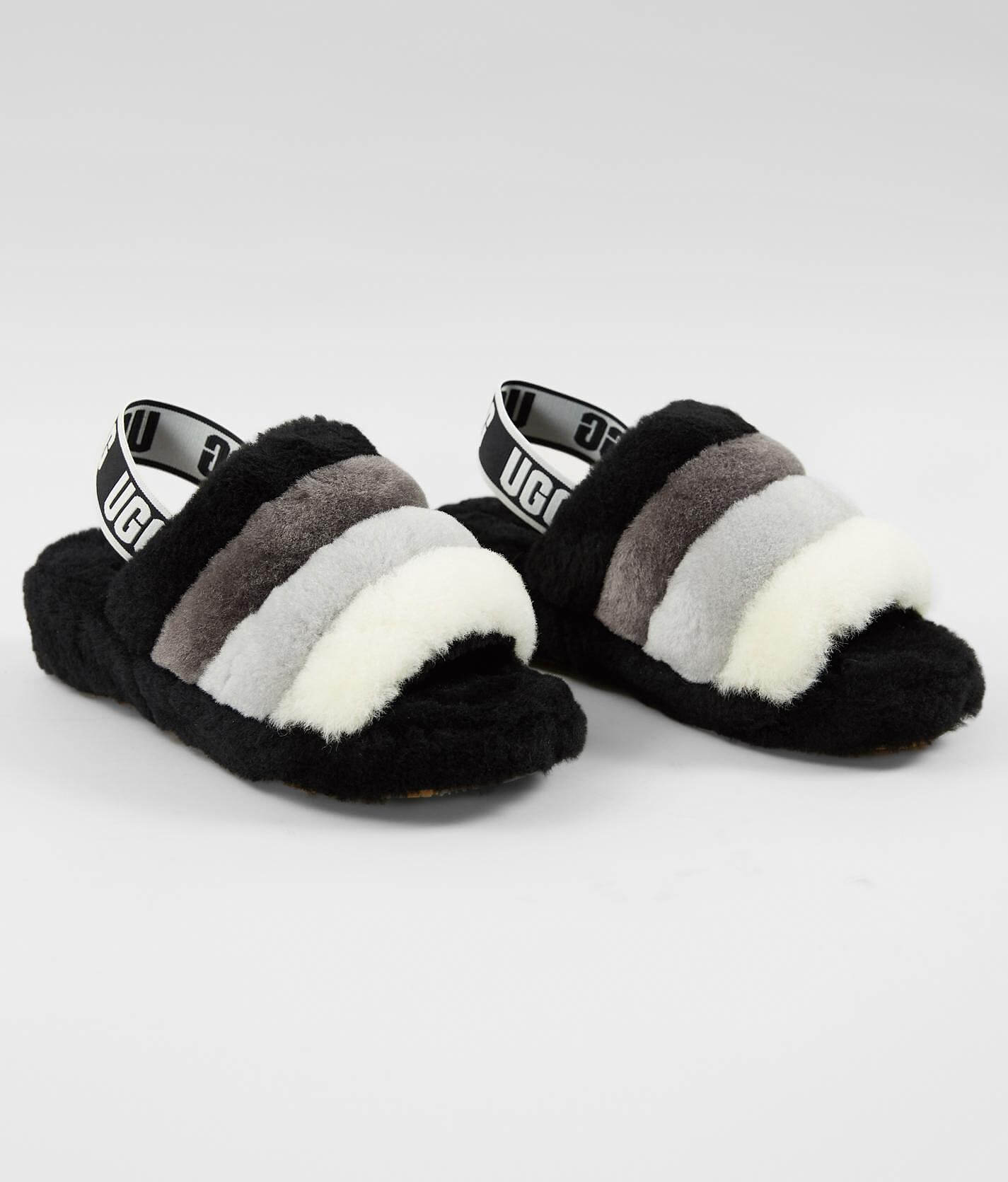 ugg fluff yeah slide black multi