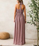 Wishlist Apparel Halter Maxi Dress - Women's Dresses in Dark Mauve | Buckle