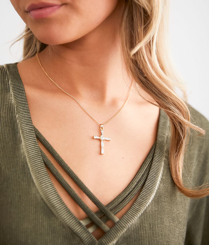 Glitz Cross Necklace