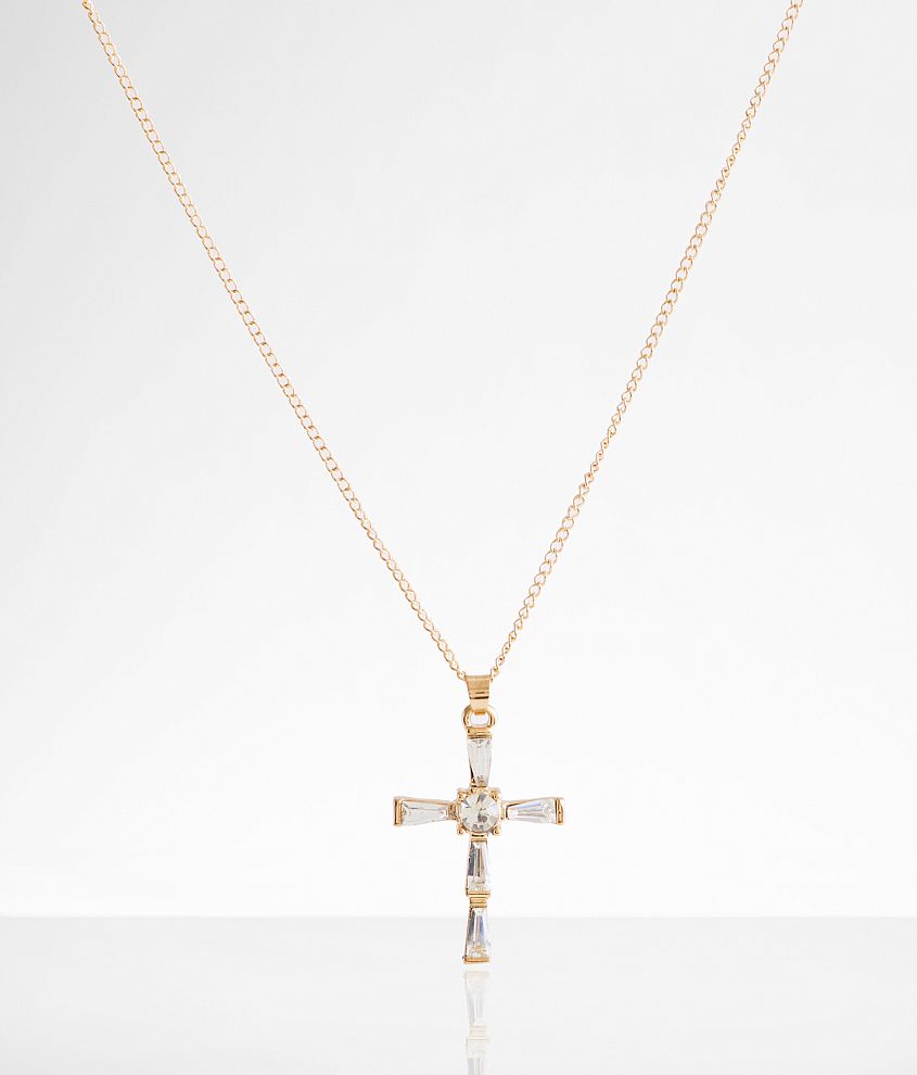 boutique by BKE Glitz Cross Necklace
