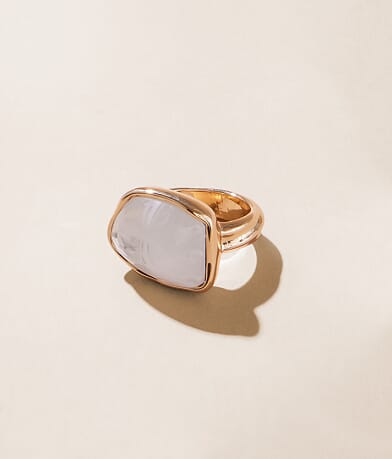 boutique by BKE Oversized Stone Ring front view