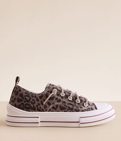Very G Aman Animal Print Rhinestone Sneaker front view