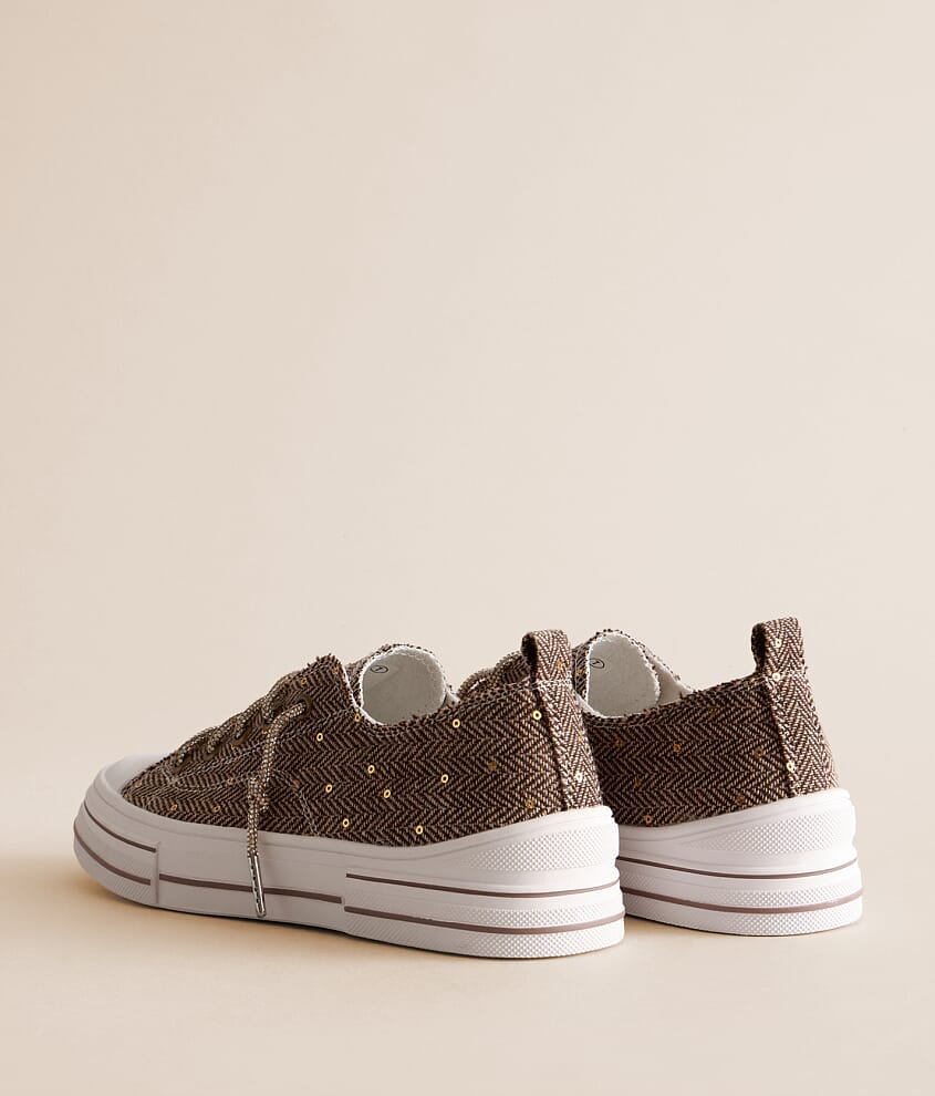 Aman Herringbone Rhinestone Sneaker