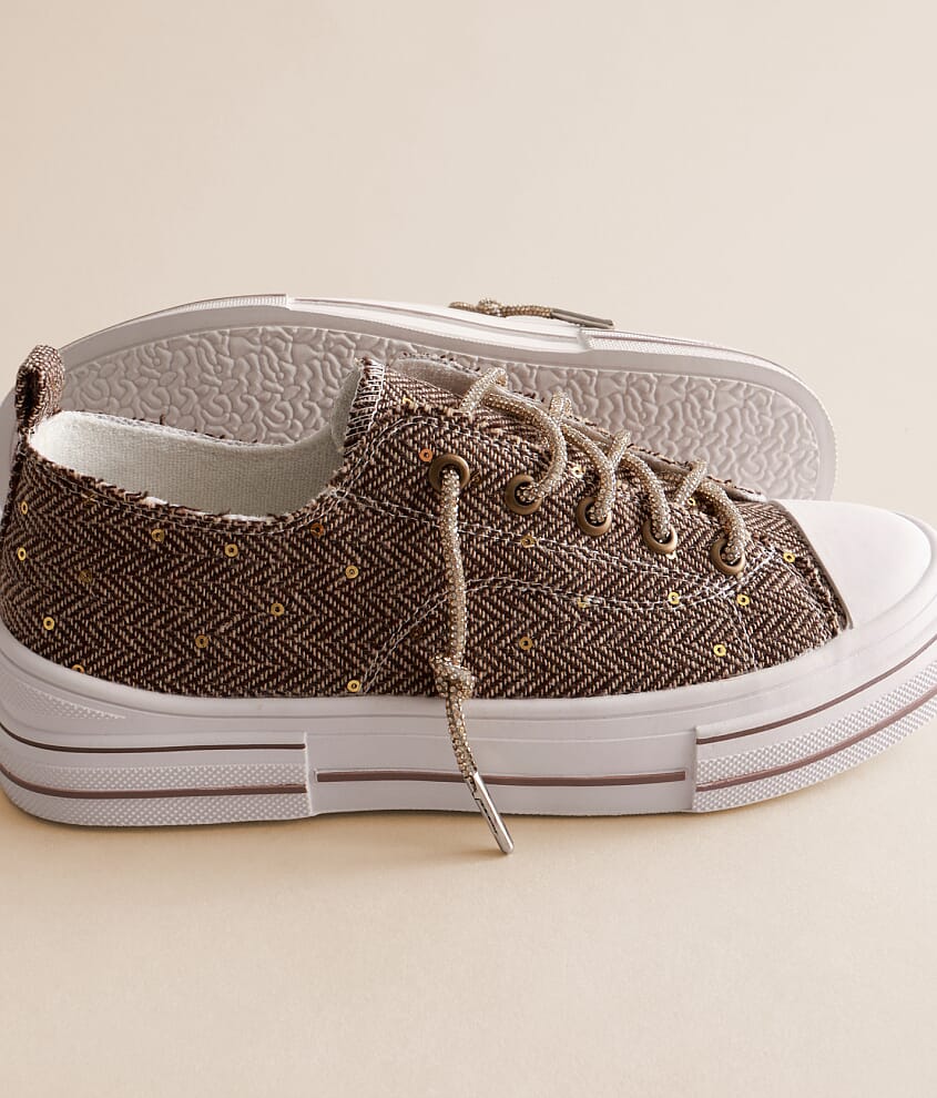 Aman Herringbone Rhinestone Sneaker