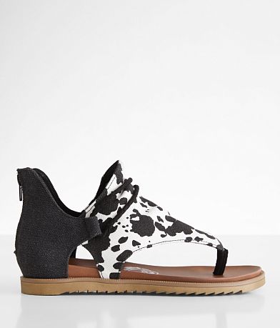 Very G Angelika Hooded Cow Print Sandal front view