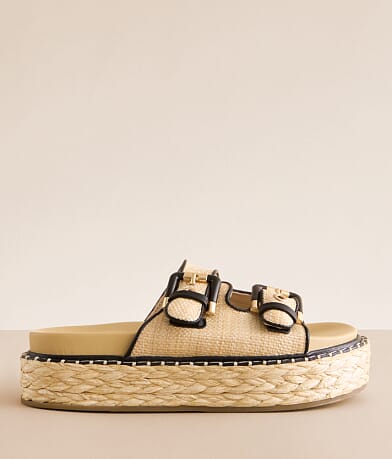 Very G Ava Raffia Platform Sandal front view
