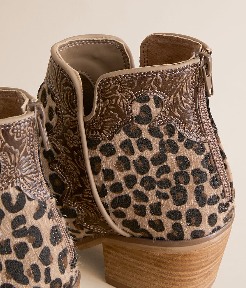Carly Leopard Floral Ankle Boot