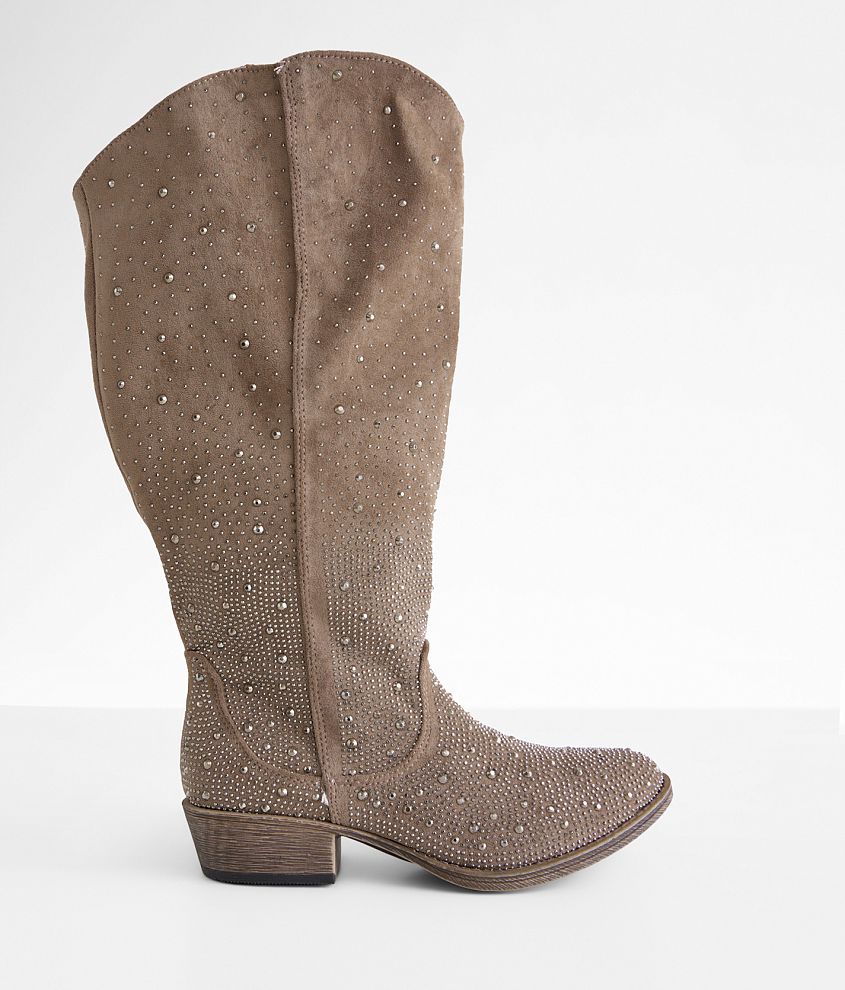 Taupe wide outlet calf boots