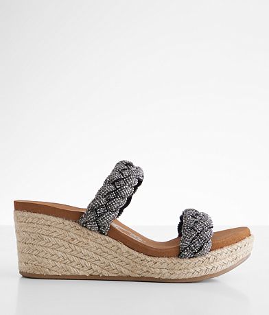 Very G Davina Bedazzled Wedge Sandal front view