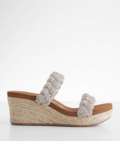 Very G Davina Bedazzled Wedge Sandal front view