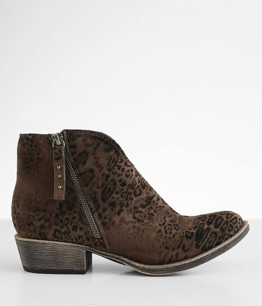 Very G Divine Faded Leopard Heeled Ankle Boot front view