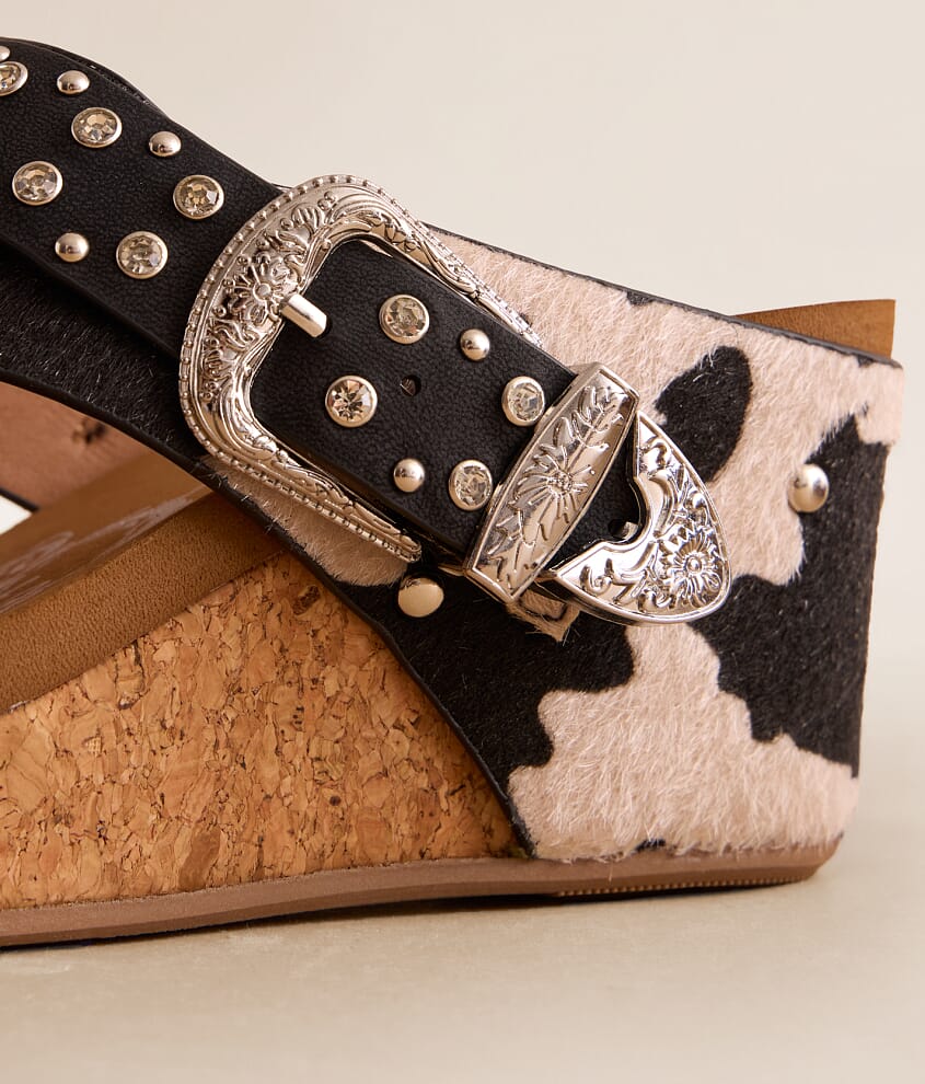 Dolly Cow Print Wedge Sandal - thumbnail 5