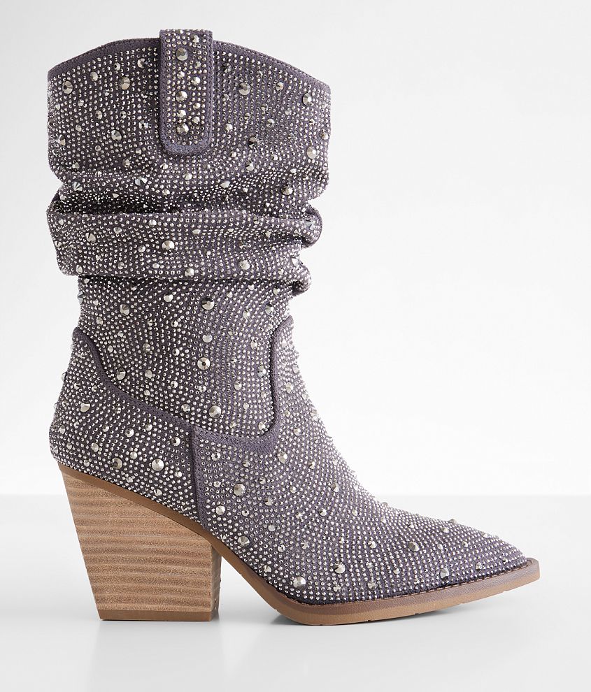 Very G Kady Slouch Glitz Western Boot - Women's Shoes in Grey | Buckle