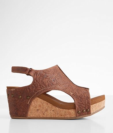 Very G Emily Embossed Wedge Sandal front view