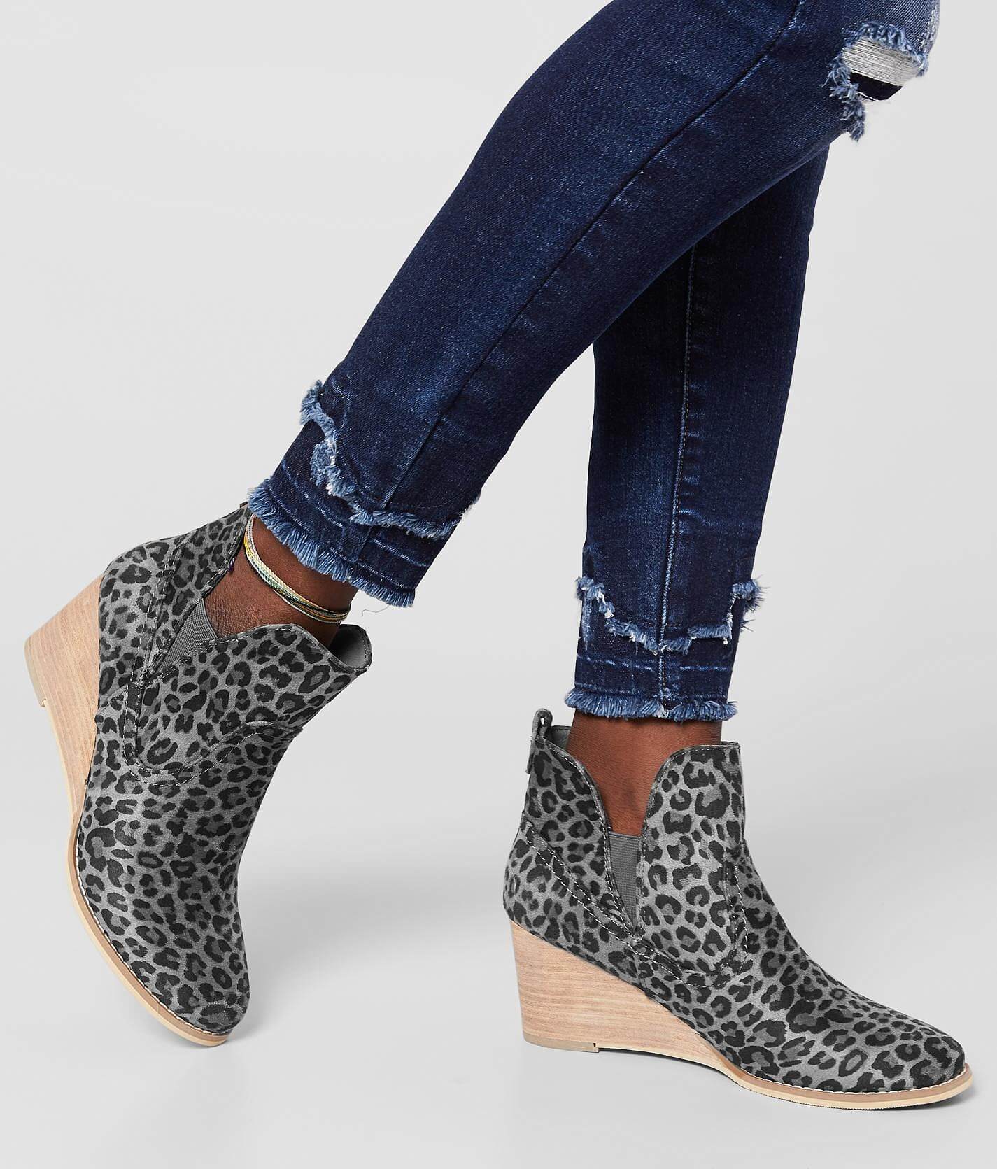 grey wedge ankle boots