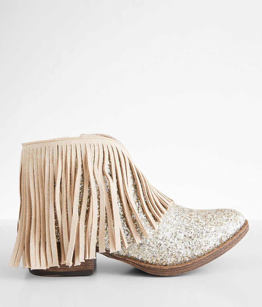 Very G Jean Fringe Ankle Boot front view