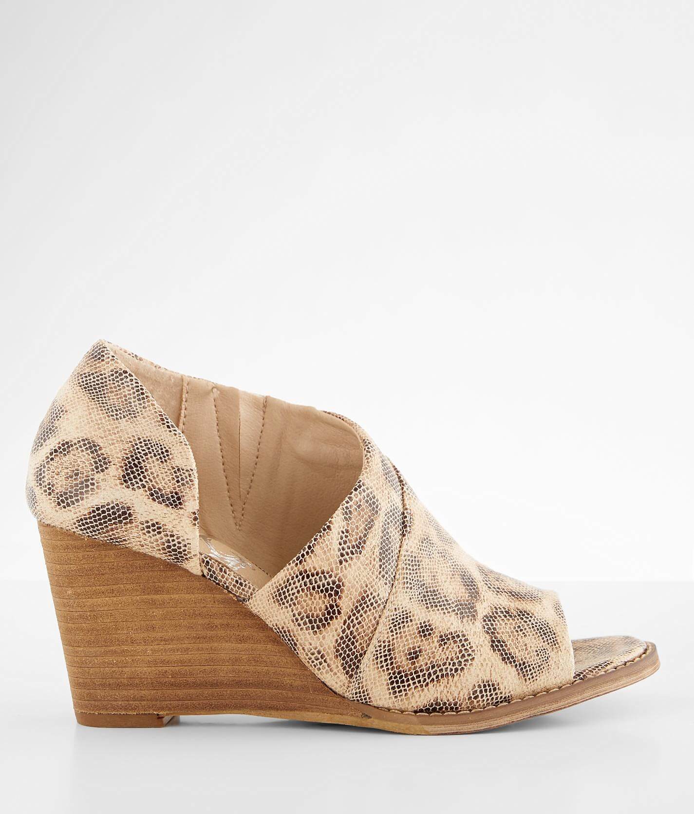 leopard wedge sandals