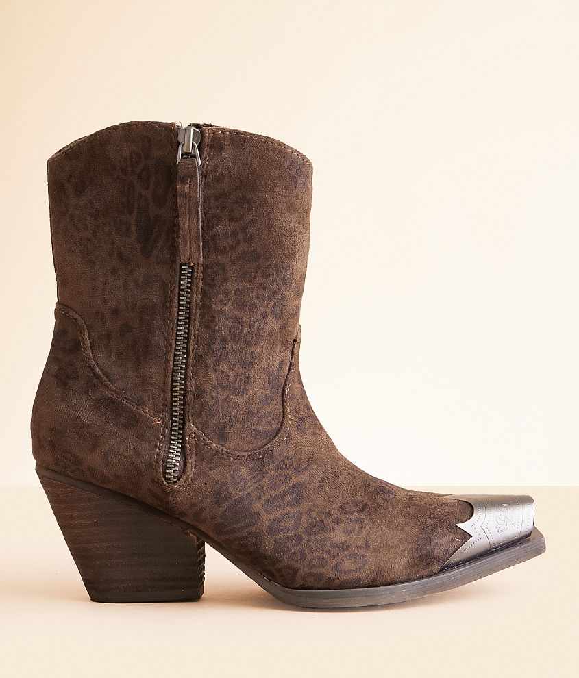 Very G Jimi Leopard Western Ankle Boot front view