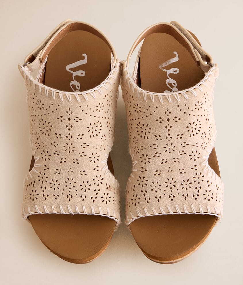 Lilly Laser-Cut Wedge Sandal