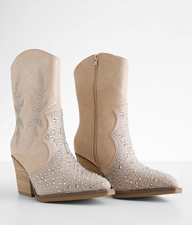 Very G Lux Rhinestone Western Boot - Women's Shoes in Taupe | Buckle