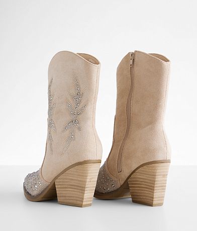 Very G Lux Rhinestone Western Boot - Women's Shoes in Taupe | Buckle