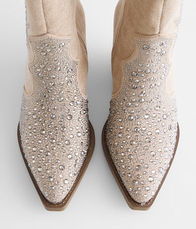 Very G Lux Rhinestone Western Boot - Women's Shoes in Taupe | Buckle