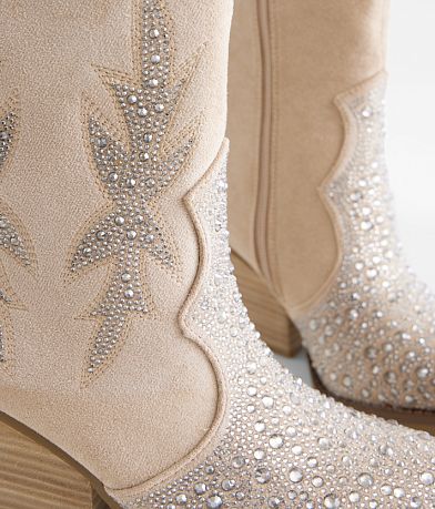 Very G Lux Rhinestone Western Boot - Women's Shoes in Taupe | Buckle