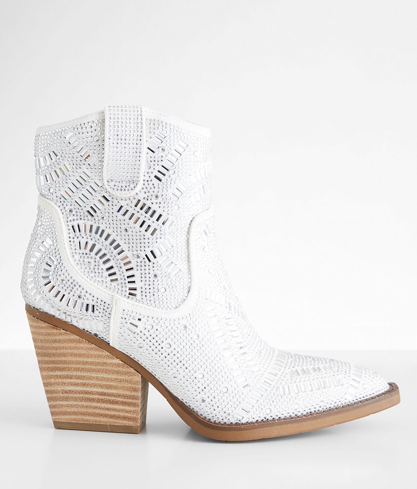 Very G Maze Rhinestone Western Ankle Boot