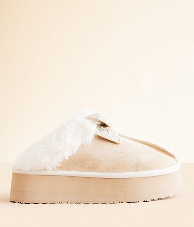 Very G Paris Bedazzled Platform Slipper front view