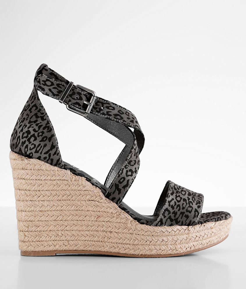 Very G Patti Espadrille Wedge Sandal Women s Shoes in Grey Buckle