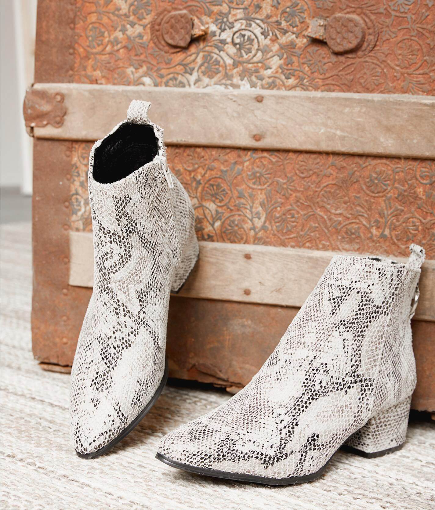 snakeskin shoe boots