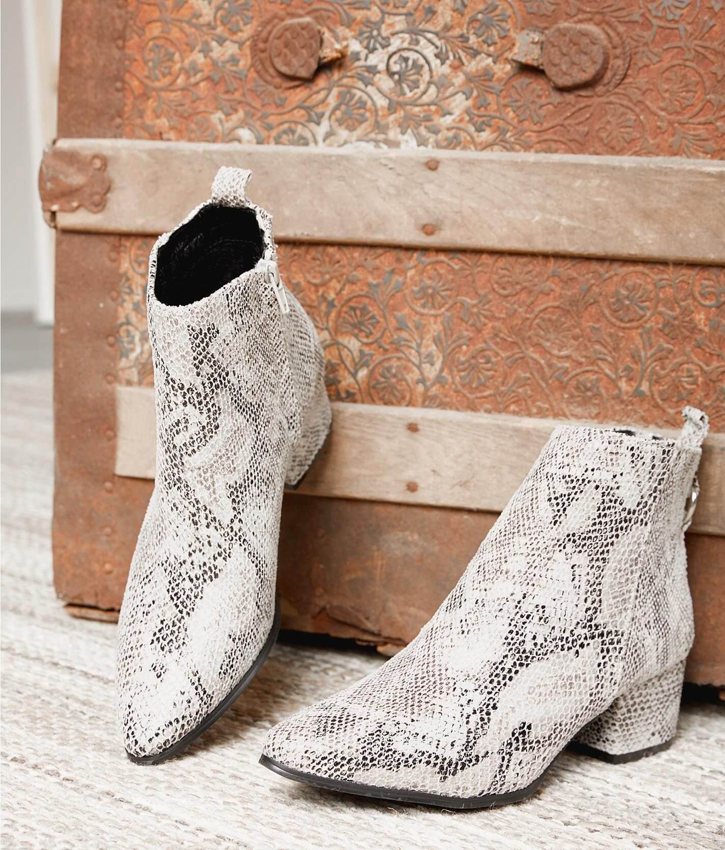 White snake store skin boots